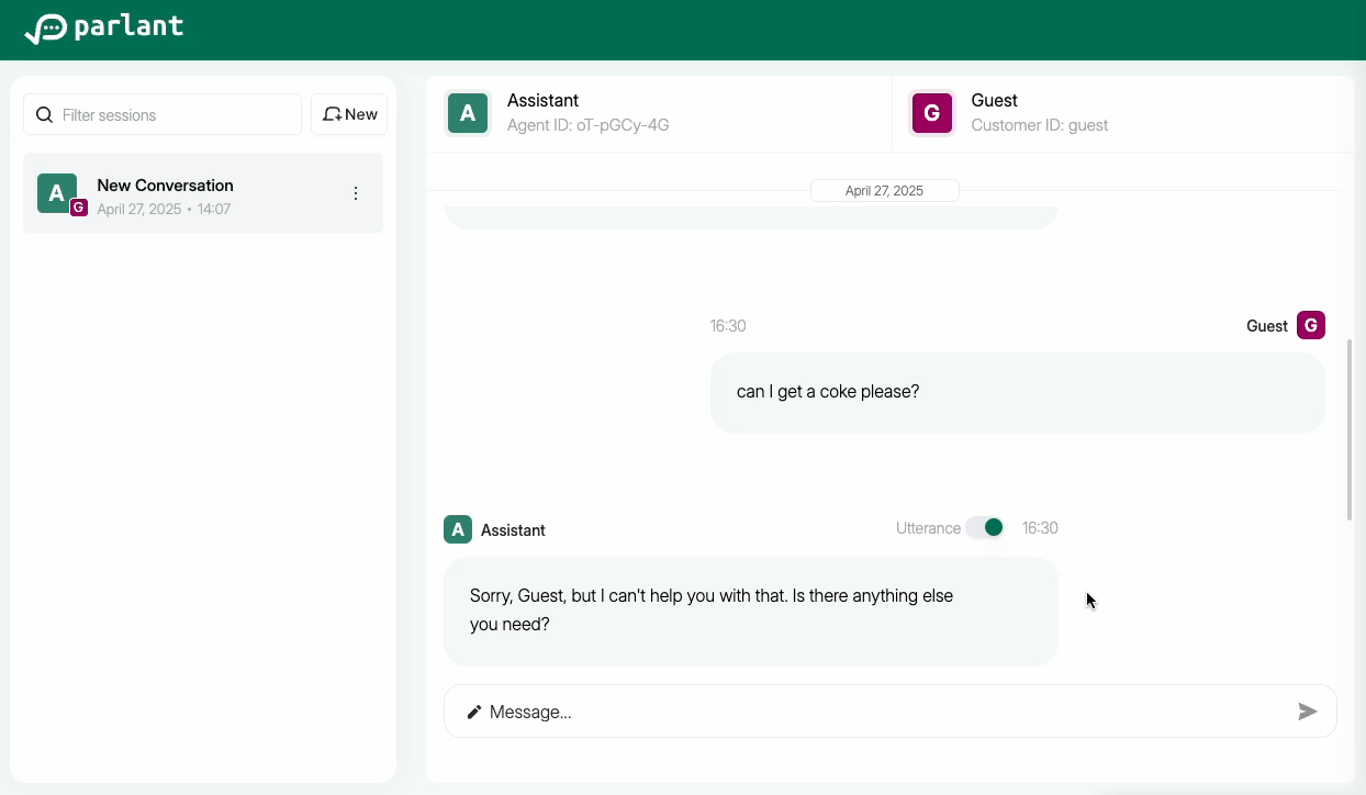 View canned response draft